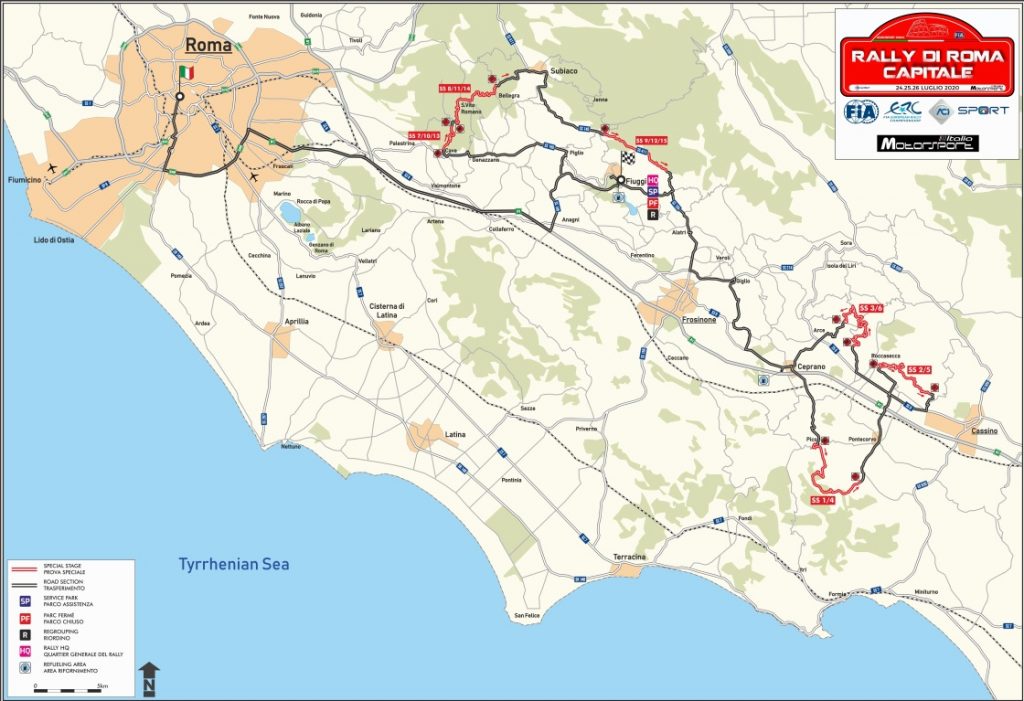 Mappa Rally di Roma 2020