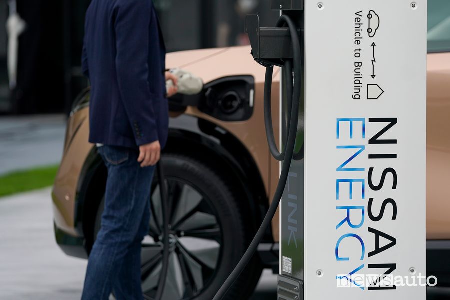 Ricarica Nissan Ariya crossover elettrico