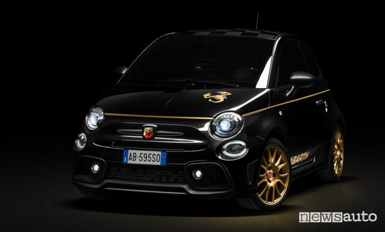 Vista di profilo Abarth 595 Scorpioneoro