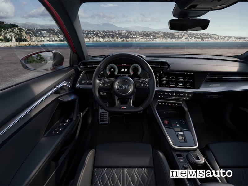 Audi S3 2020/2021 Vista cockpit, cruscotto e sistema infotainment MIB 3