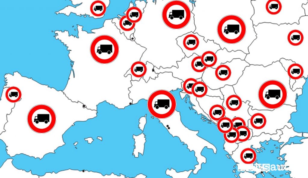App divieto di circolazione mezzi pesanti e camion