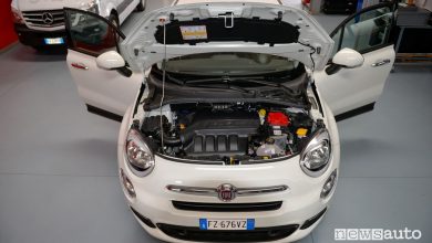 Vano motore Fiat 500X benzina trasformata in metano