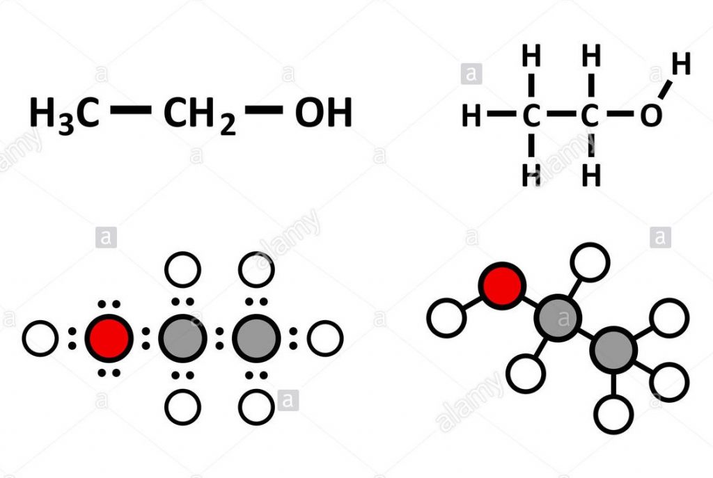 Formula alcool etanolo
