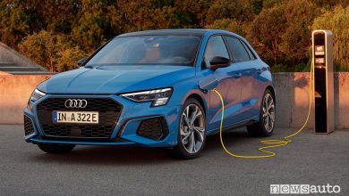 Audi A3 Sportback ibrida plug-in, caratteristiche e prezzi