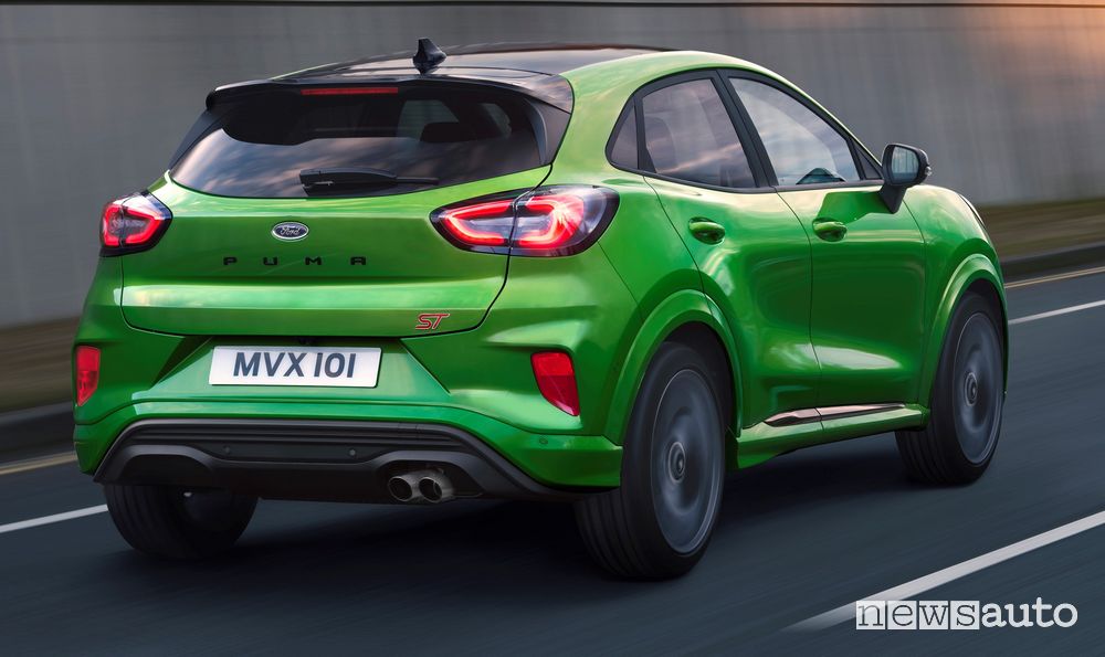 Vista posteriore Ford Puma ST