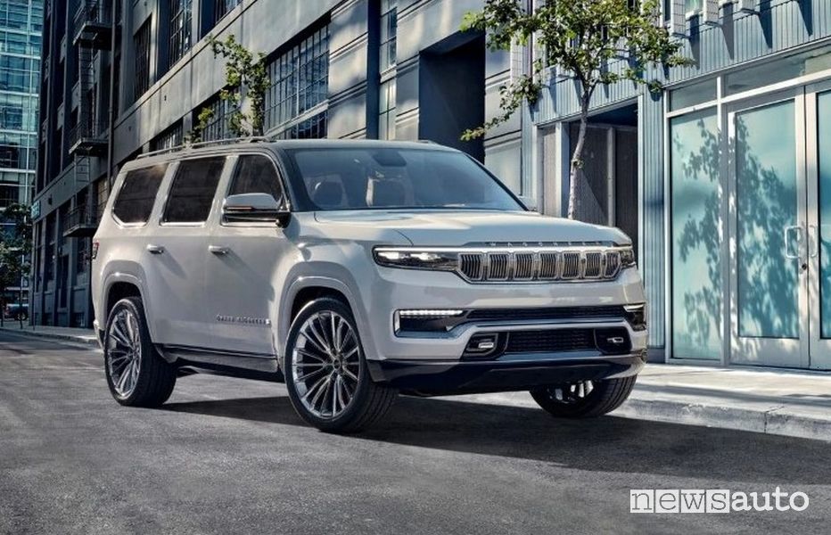 Vista di profilo Jeep Grand Wagoneer Concept