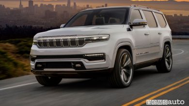 Vista di profilo Jeep Grand Wagoneer Concept