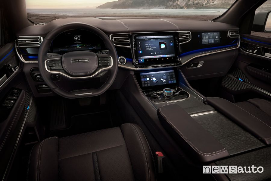Interni lussuosi e tecnologici sul futuro Grand Wagoneer