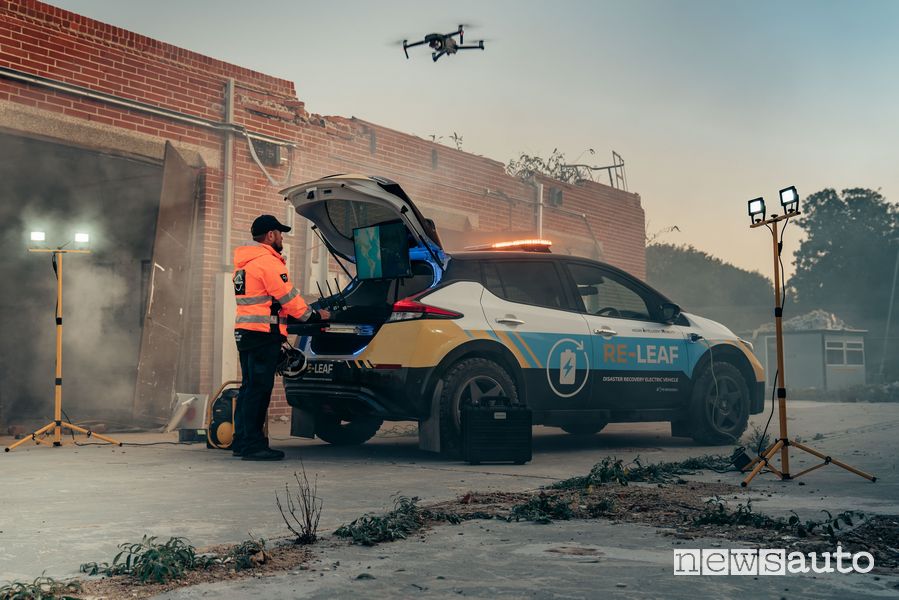 Nissan Re-Leaf nelle operazioni di emergenza