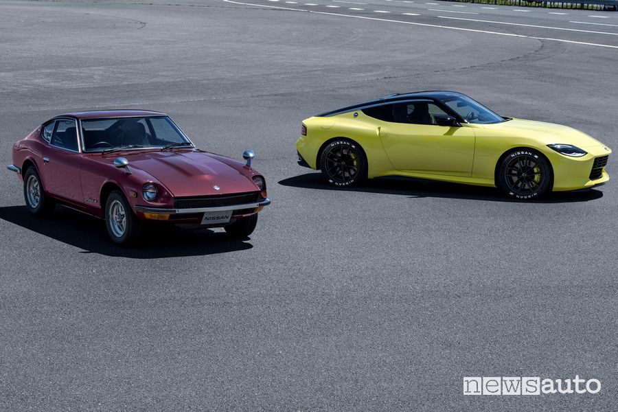 Nissan Z Proto insieme alla prima generazione S30