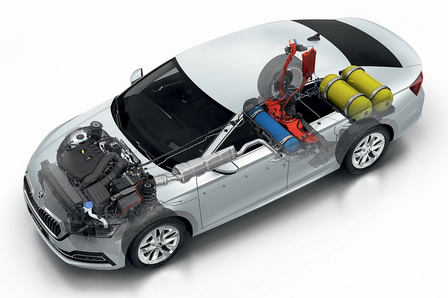 Schema tecnico Skoda Octavia G-TEC metano