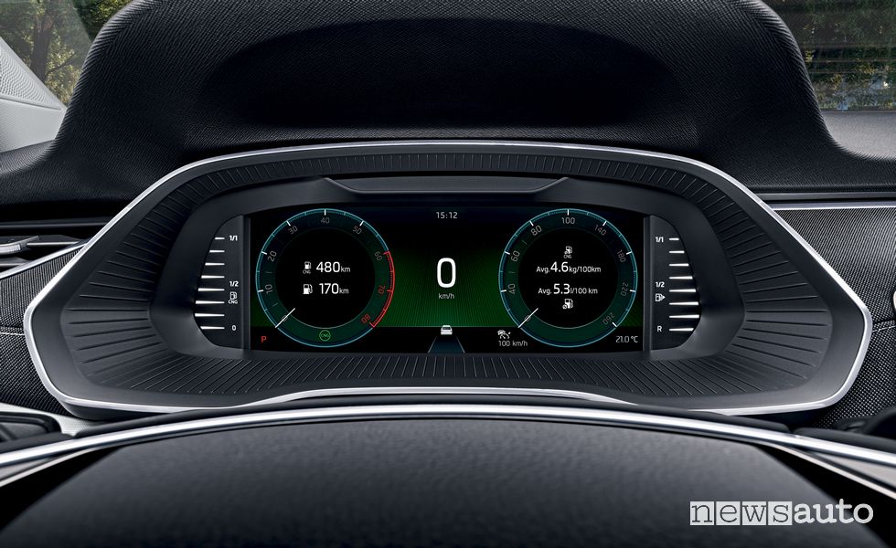 Virtual Cockpit cruscotto Skoda Octavia G-TEC metano