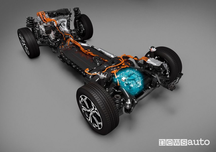 Doppio motore elettrico, batteria Suzuki Across ibrido plug-in