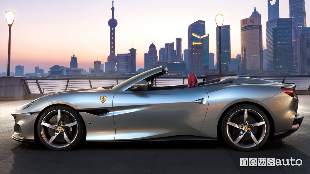 Vista laterale Ferrari Portofino M