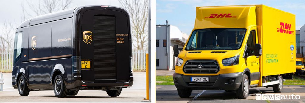 Furgoni elettrici UPS Arrival Generation 2.0 e Deutsche Post DHL StreetScooter