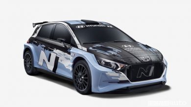 Vista di profilo Hyundai i20 N Rally2