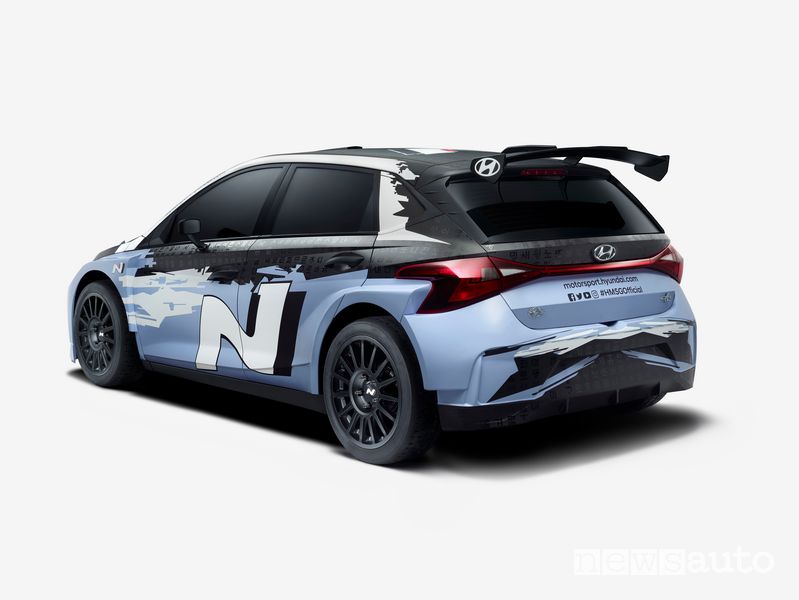 Vista posteriore Hyundai i20 N Rally2