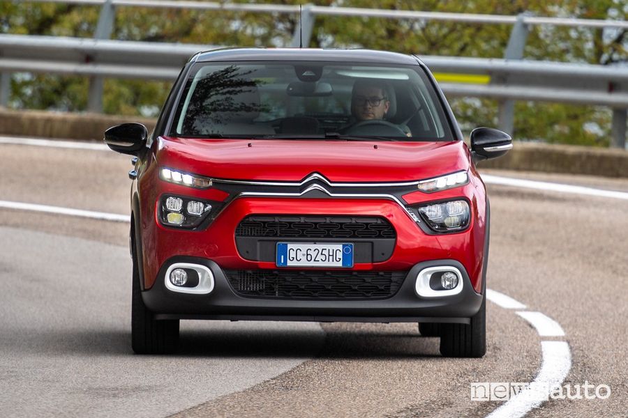 Vista frontale nuova Citroën C3