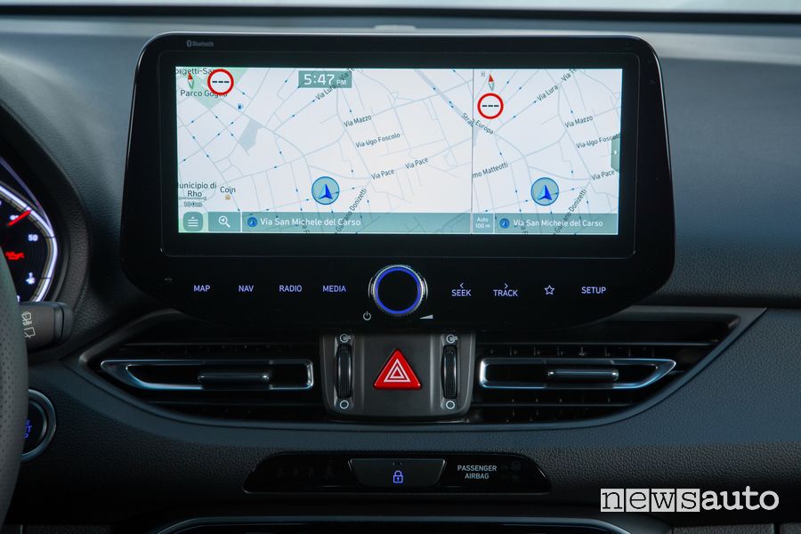 Touch screen infotainment abitacolo nuova Hyundai i30 N Line