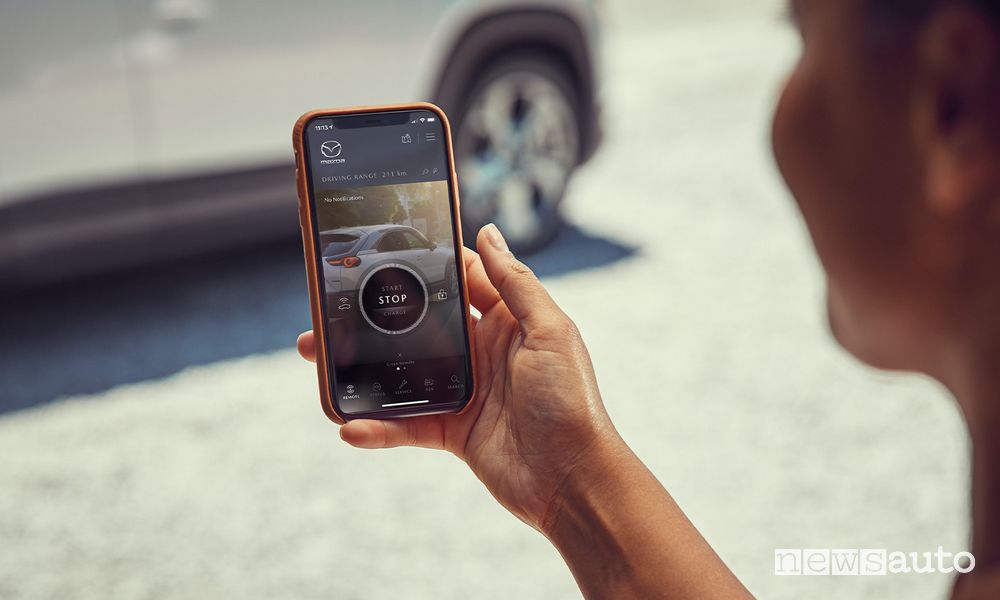 Che posso fare con l’app MyMazda per la ricarica della Mazda MX-30 elettirca