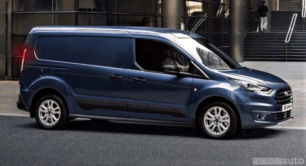 Vista laterale del Ford Transit Connect 2020