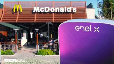 Colonnine ricarica auto elettriche Enel X nei ristoranti fast food McDonalds