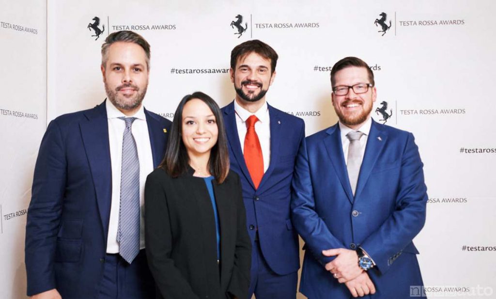 I vincitori dei Ferrari Testa Rossa Awards 2019: da sinistra Roesner, Segura, Tonolli e Martinson