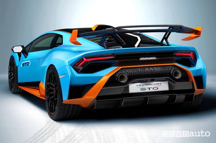 Vista posteriore Lamborghini Huracán STO