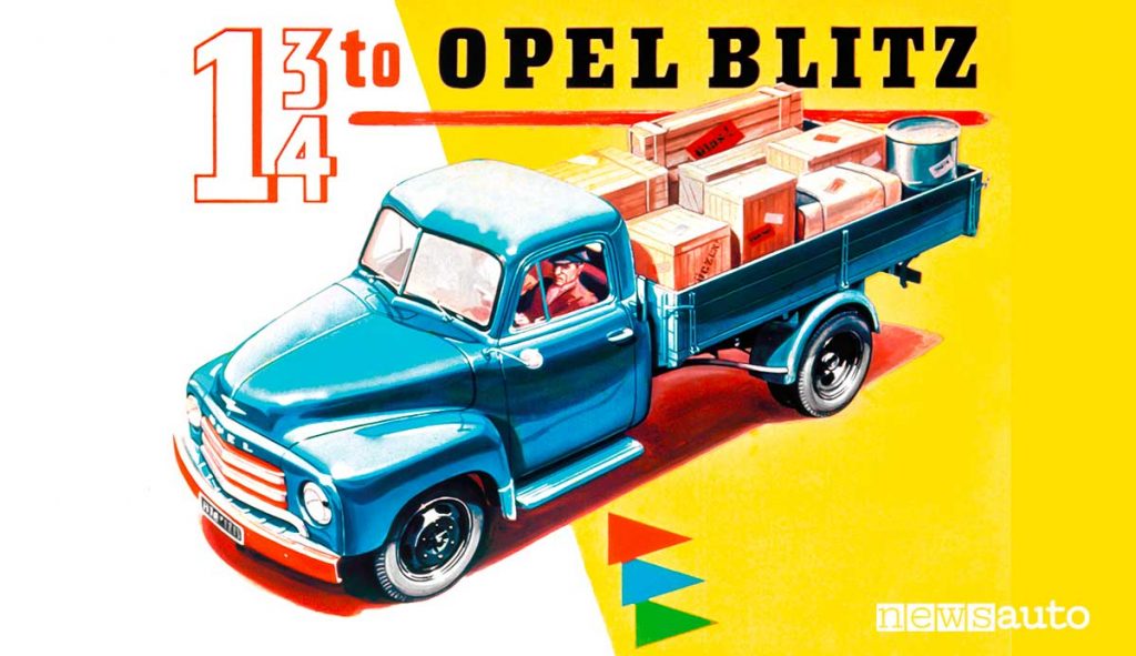 Opel Blitz furgone cassone pubblicità del 1952