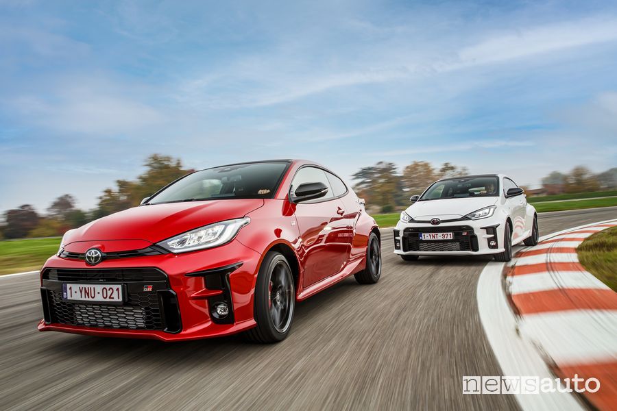 Nuova Toyota GR Yaris in pista