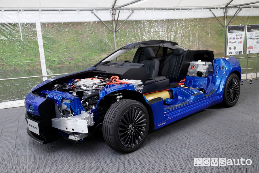 Spaccato fuel cell nuova Toyota Mirai