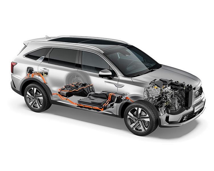 Kia Sorento ibrida plug-in PHEV, caratteristiche trazione elettrico + benzina