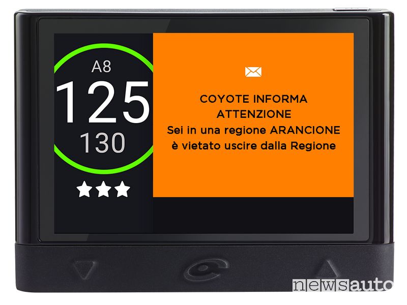 Allerta zona arancione in tempo reale sul navigatore COYOTE