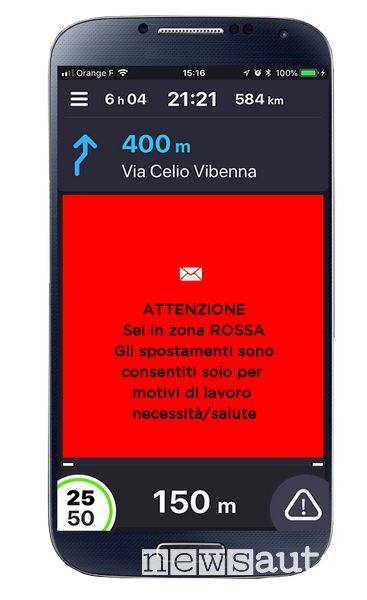 Allerta zona rossa in tempo reale sull'App COYOTE