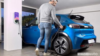 Ricarica auto elettriche a casa, costo, quando conviene