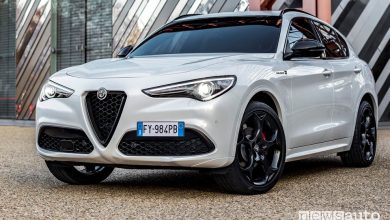 Vista di profilo Alfa Romeo Stelvio Veloce Ti