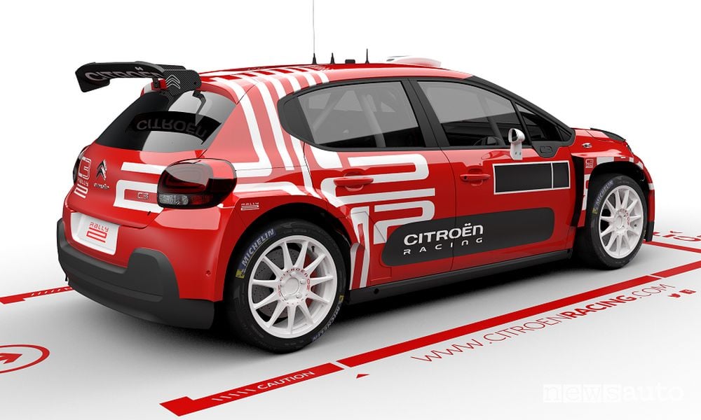 Vista posteriore Citroën C3 Rally2