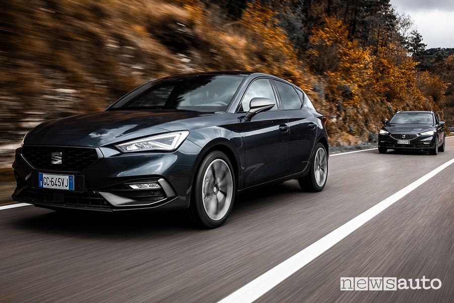 Area C Milano auto ibride ed elettriche accesso Seat Leon e-Hybrid su strada