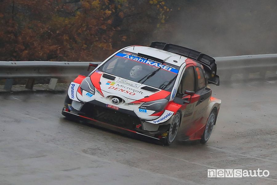 Elfyn Evans su Toyota Yaris WRC 2020 al Rally di Monza
