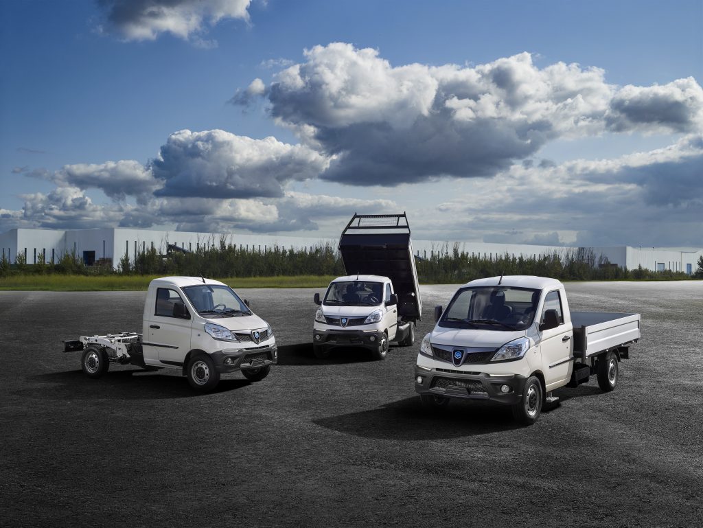 Gamma Piaggio Porter NP6, pianale fisso o ribaltabile e chassis