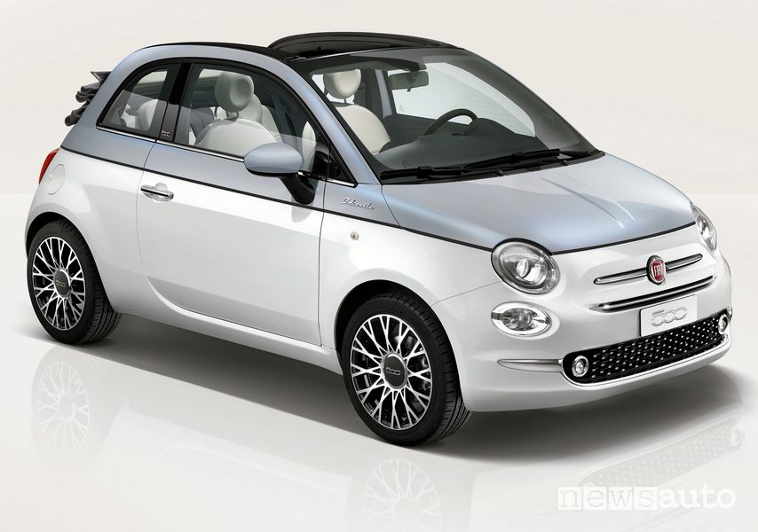 Vista di profilo Fiat 500 Dolcevita