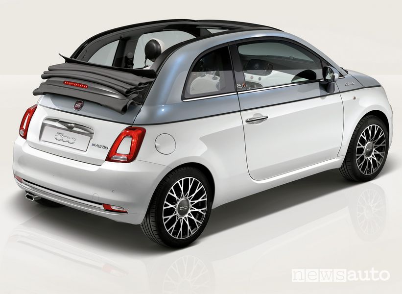Vista posteriore Fiat 500 Dolcevita