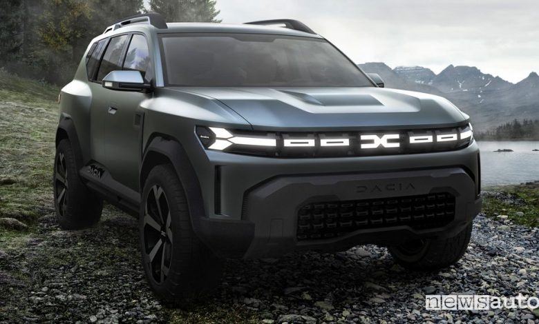 Vista di profilo Dacia Bigster Concept