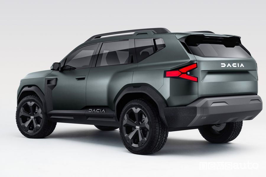 Vista posteriore Dacia Bigster Concept