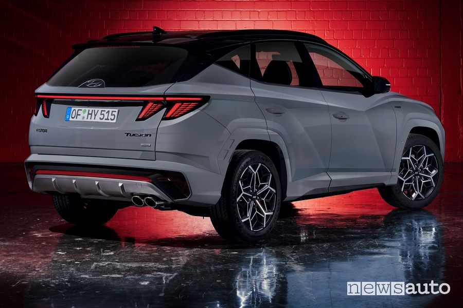 Vista posteriore Hyundai Tucson N Line