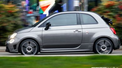 Vista laterale Abarth 595 Turismo cabrio