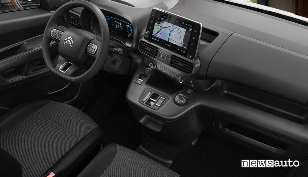 Quadro strumenti del nuovo Citroën ë-Berlingo Van integrato nell'abitacolo