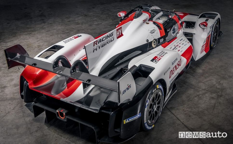 Vista posteriore Toyota GR010 Hybrid Hypercar