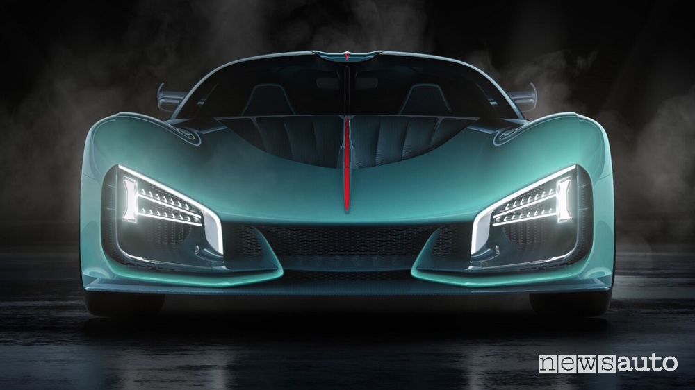 Vista frontale Hongqi S9 hypercar ibrida