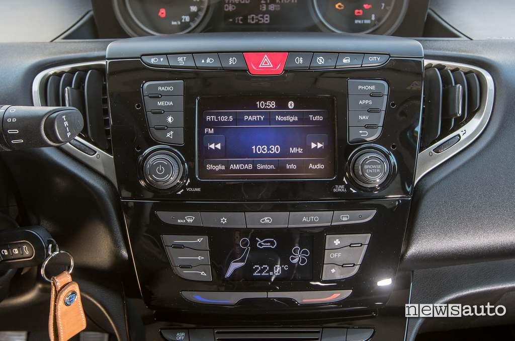 infotainment Uconnect da 5" e climatizzatore automatico Lancia Ypsilon Hybrid